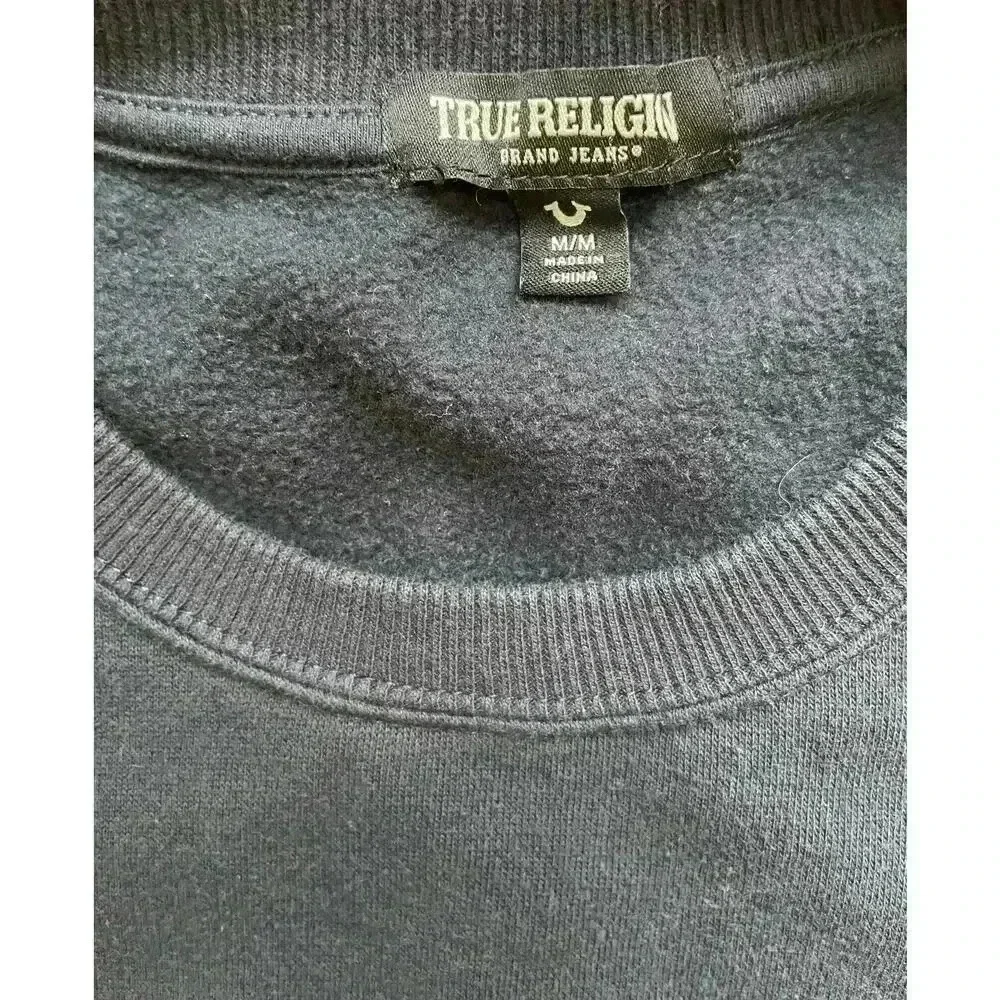 True Religion Graphic Logo Crewneck Sweatshirt Y2K Fashion Night Sky Men's M